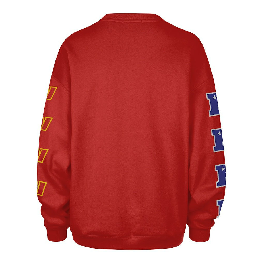Washington Commanders '47 Women's Go Big Oversized Pullover Sweatshirt Burgundy