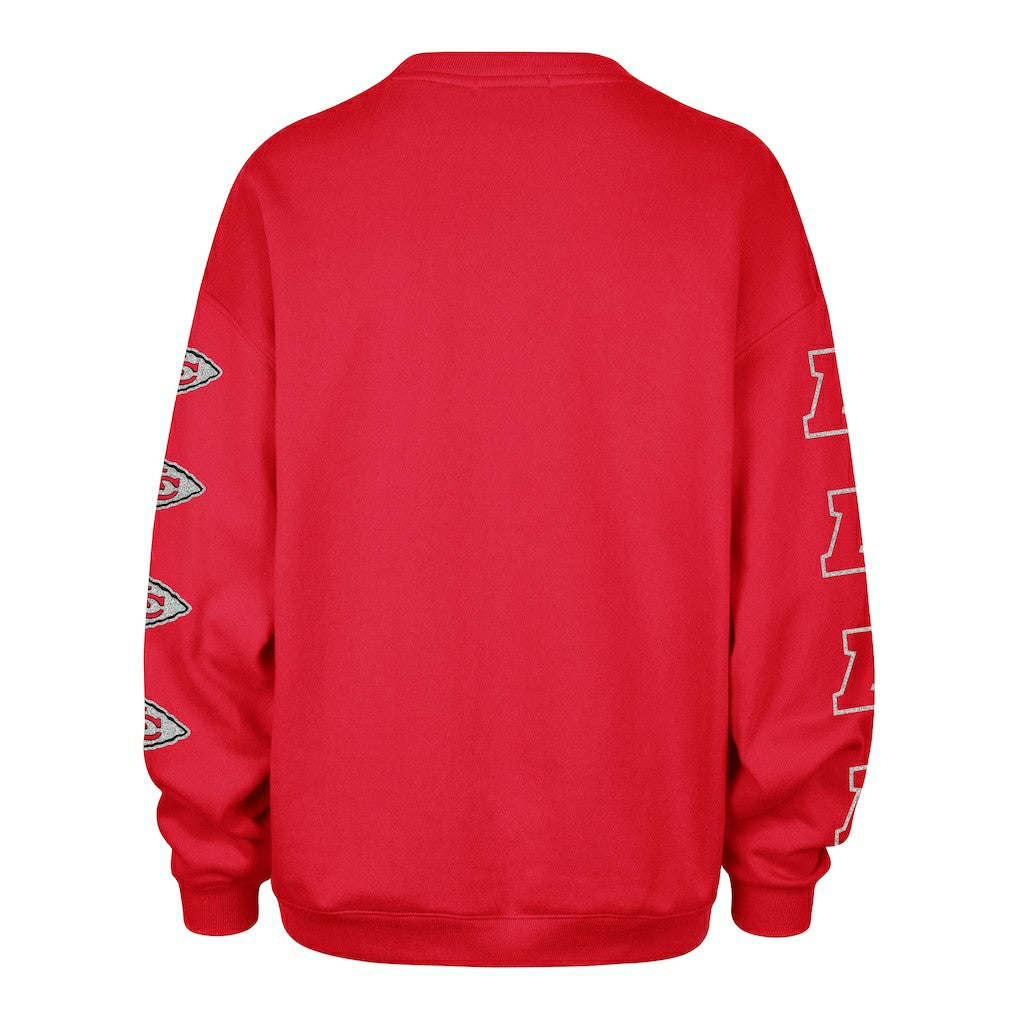 Kansas City Chiefs '47 Women's Go Big Oversized Pullover Sweatshirt Red
