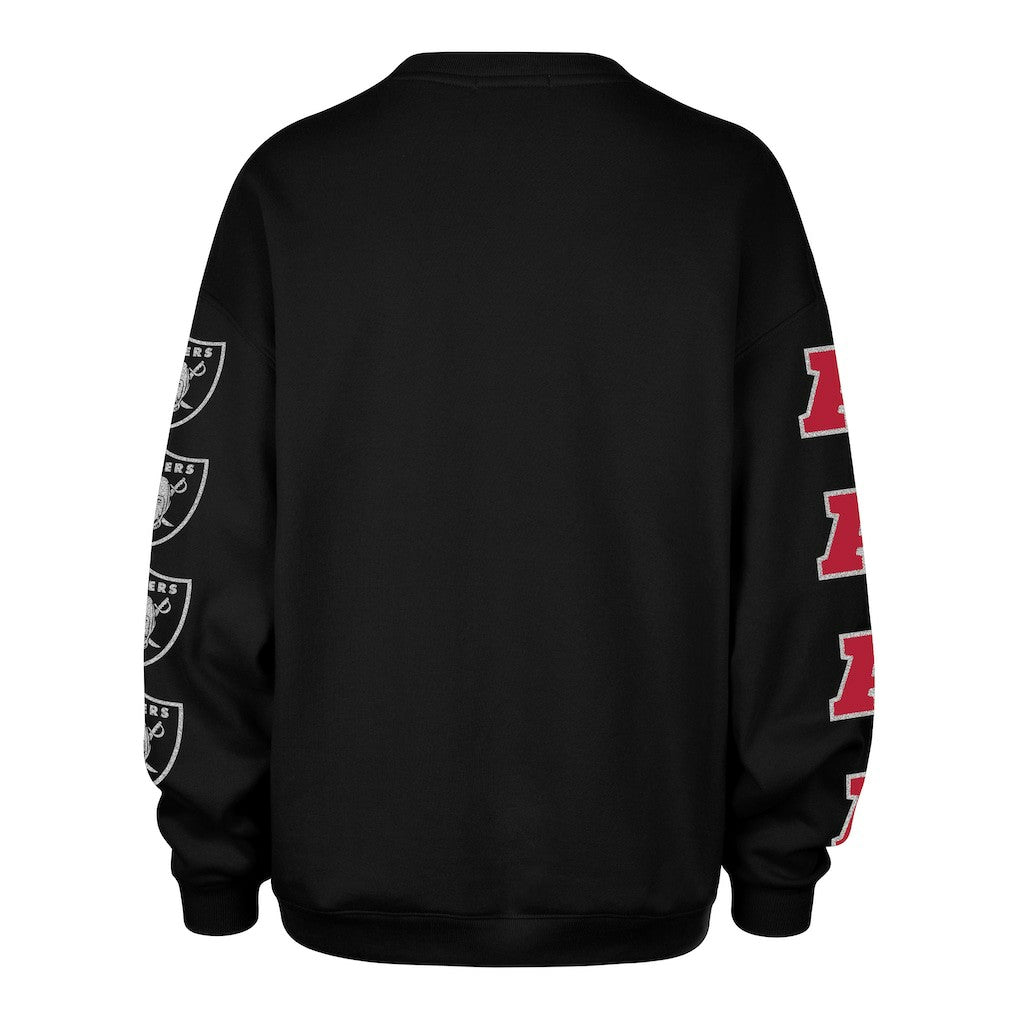 Las Vegas Raiders '47 Women's Go Big Oversized Pullover Sweatshirt Black