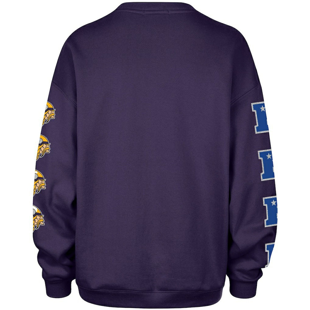 Minnesota Vikings '47 Women's Go Big Oversized Pullover Sweatshirt Purple