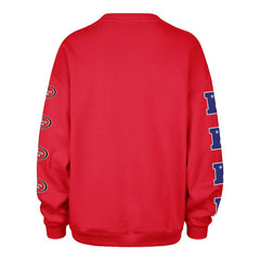 San Francisco 49ers '47 Women's Go Big Oversized Pullover Sweatshirt Scarlet