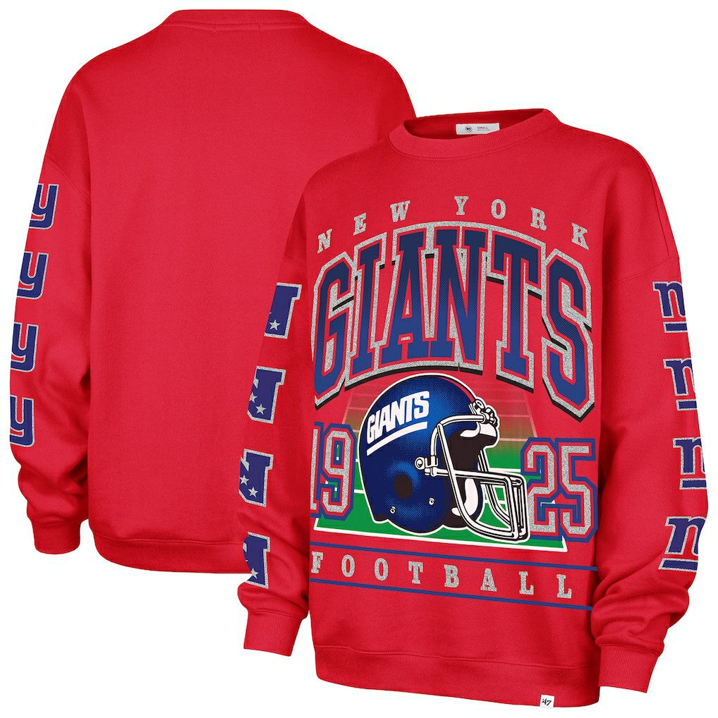 New York Giants '47 Women's Go Big Oversized Pullover Sweatshirt Red