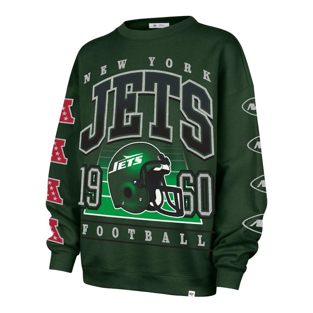 New York Jets '47 Women's Go Big Oversized Pullover Sweatshirt Green