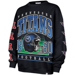 Tennessee Titans '47 Women's Go Big Oversized Pullover Sweatshirt Navy
