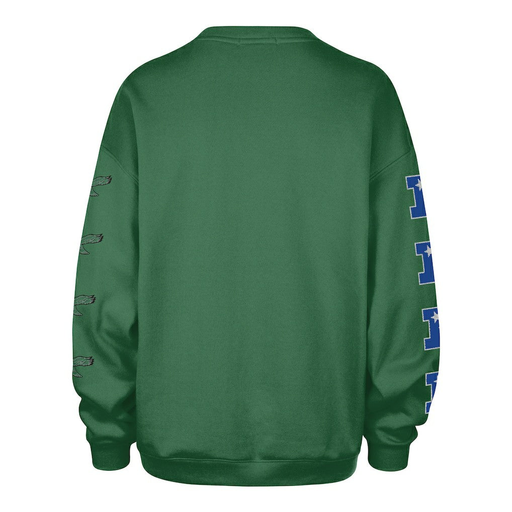 Philadelphia Eagles '47 Women's Go Big Oversized Pullover Sweatshirt Kelly Green
