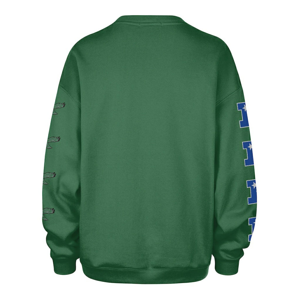 Philadelphia Eagles '47 Women's Go Big Oversized Pullover Sweatshirt Kelly Green
