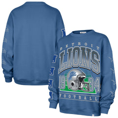 Detroit Lions '47 Women's Go Big Oversized Pullover Sweatshirt Blue