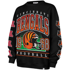 Cincinnati Bengals '47 Women's Go Big Oversized Pullover Sweatshirt Black