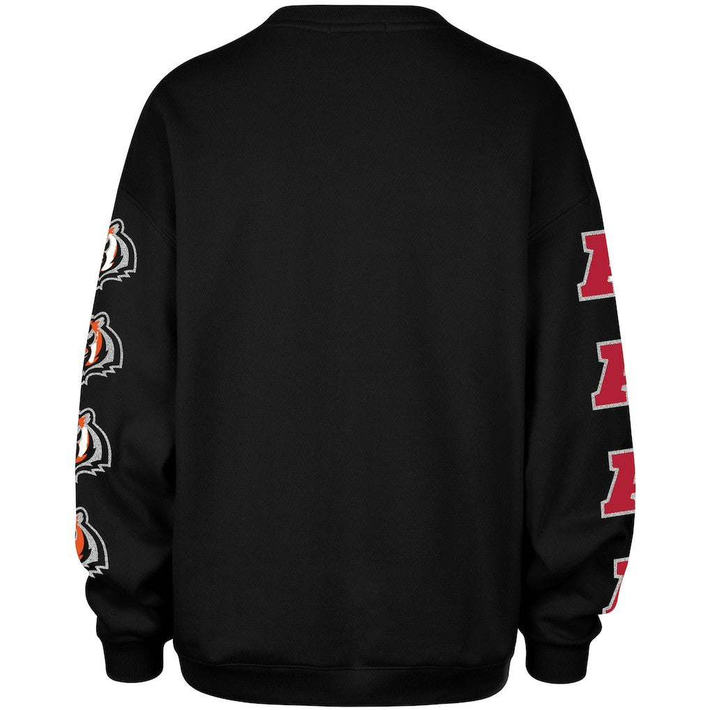 Cincinnati Bengals '47 Women's Go Big Oversized Pullover Sweatshirt Black