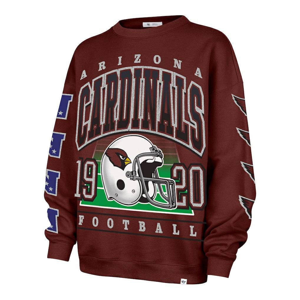 Arizona Cardinals '47 Women's Go Big Oversized Pullover Sweatshirt Cardinal