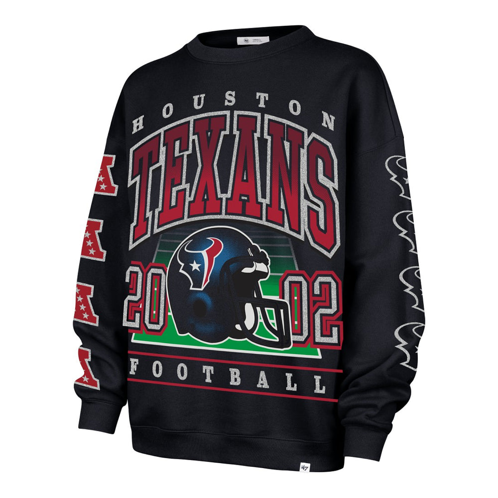 Houston Texans '47 Women's Go Big Oversized Pullover Sweatshirt Navy