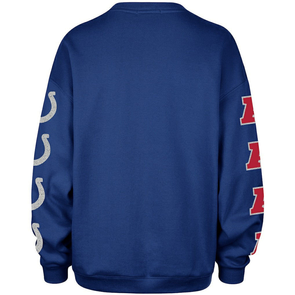 Indianapolis Colts '47 Women's Go Big Oversized Pullover Sweatshirt Royal