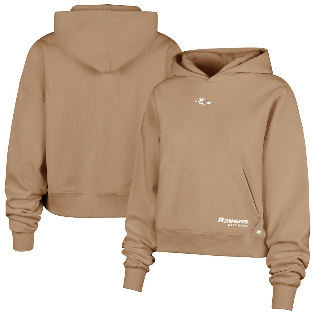 Baltimore Ravens '47 Women's Sue Foundation Portabella Pullover Hoodie Brown