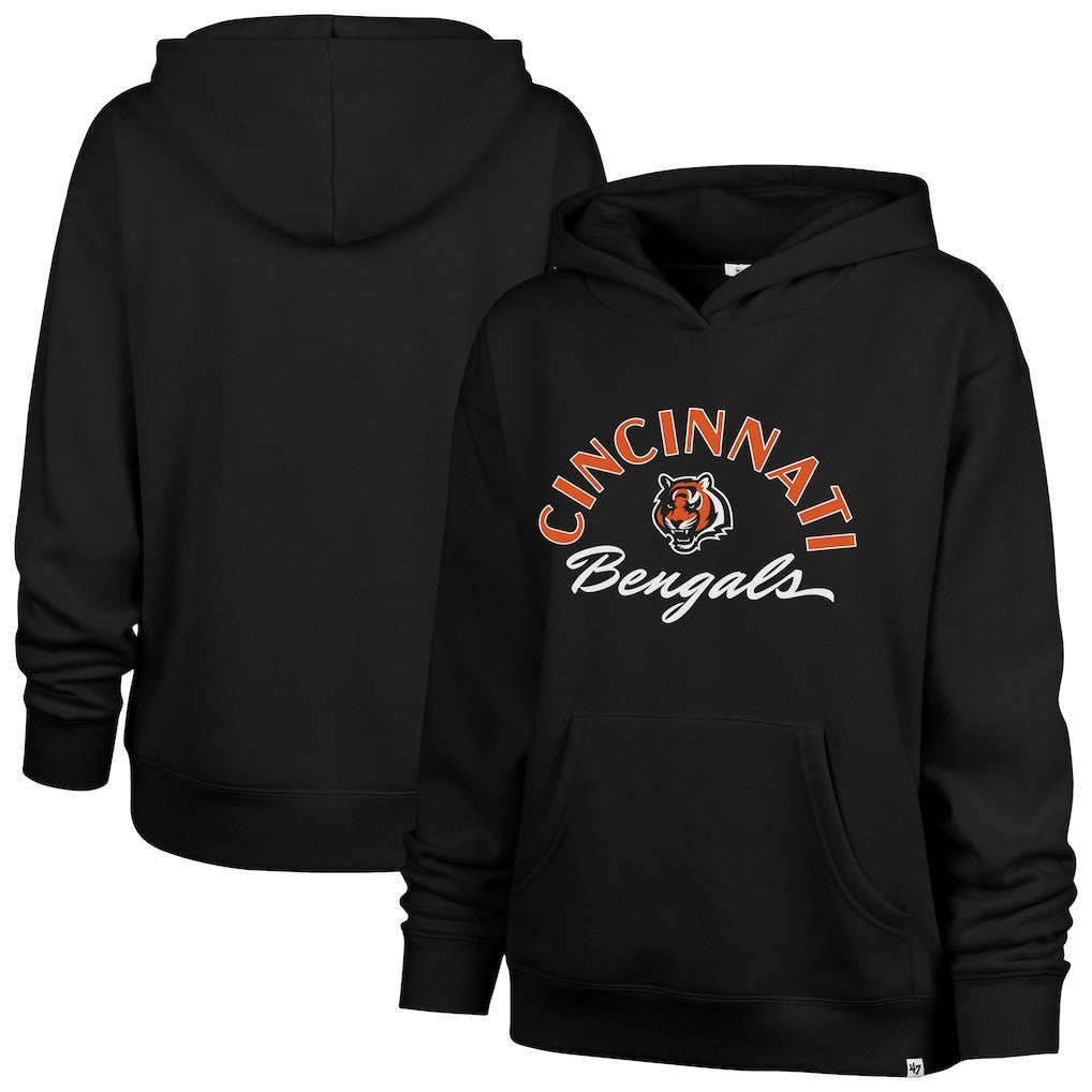 Cincinnati Bengals '47 Women's Whirlwind Naomi Pullover Hoodie Black