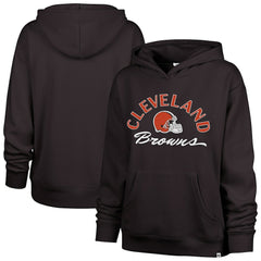 Cleveland Browns '47 Women's Whirlwind Naomi Pullover Hoodie Brown