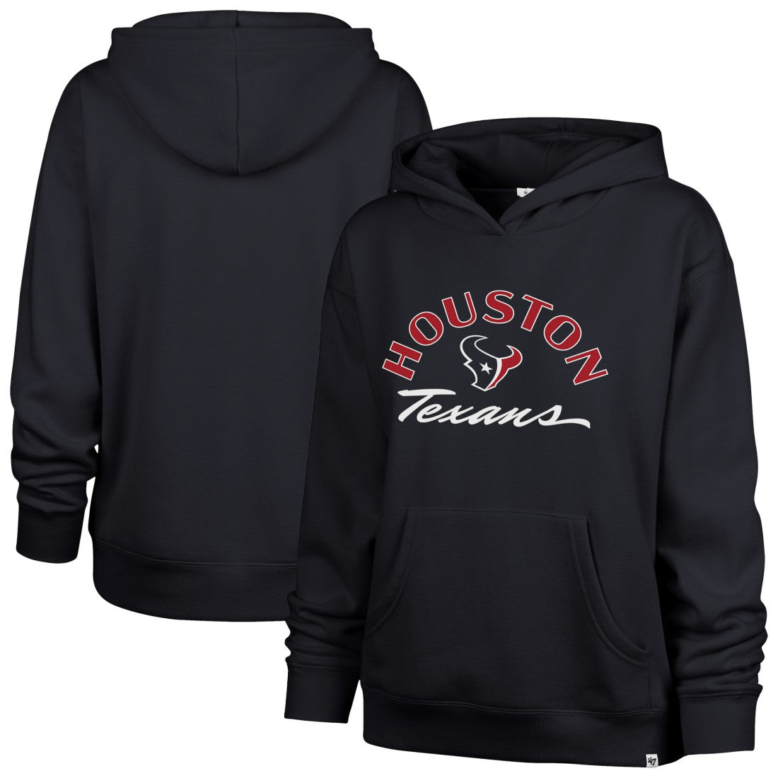 Houston Texans '47 Women's Whirlwind Naomi Pullover Hoodie Navy