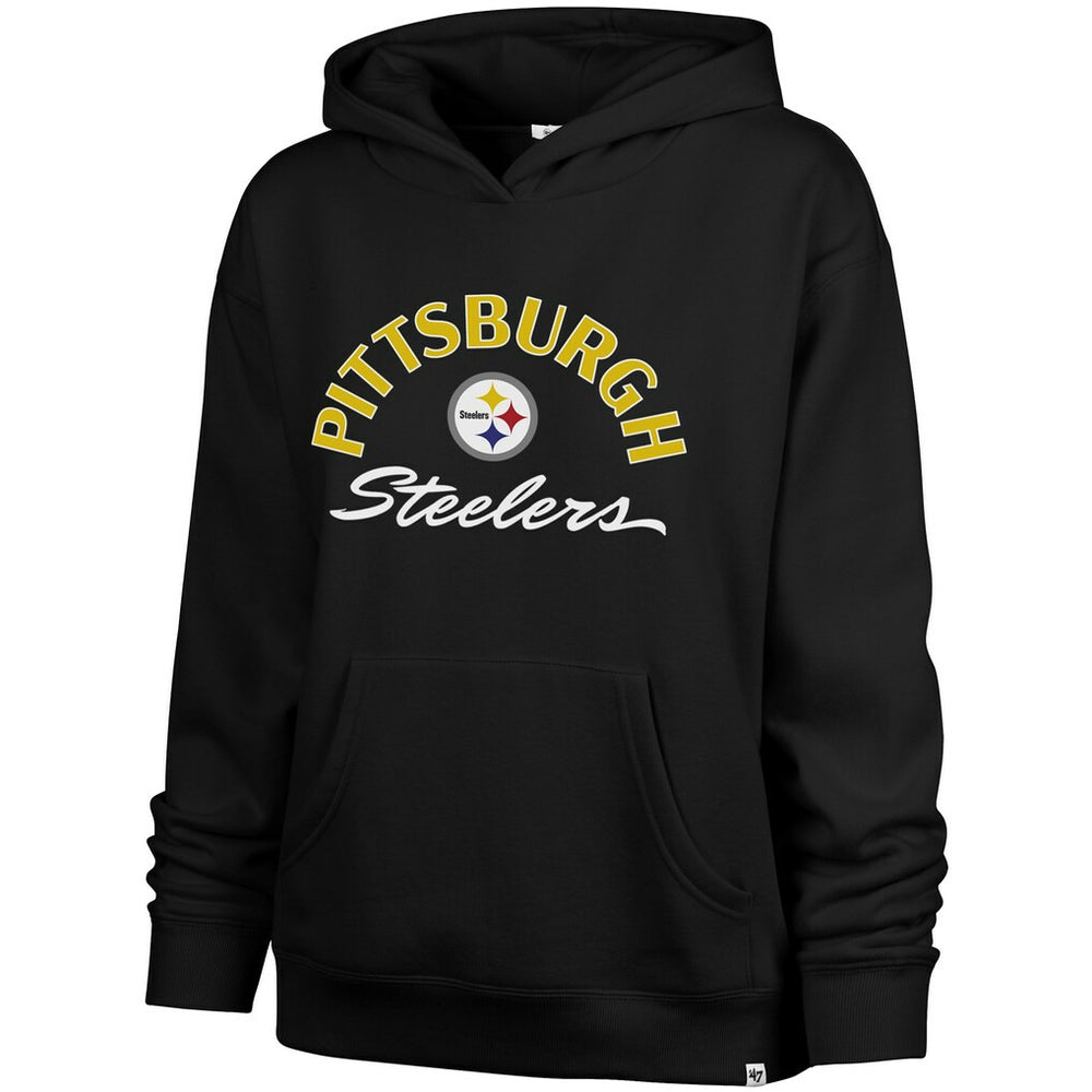 Pittsburgh Steelers '47 Women's Whirlwind Naomi Pullover Hoodie Black