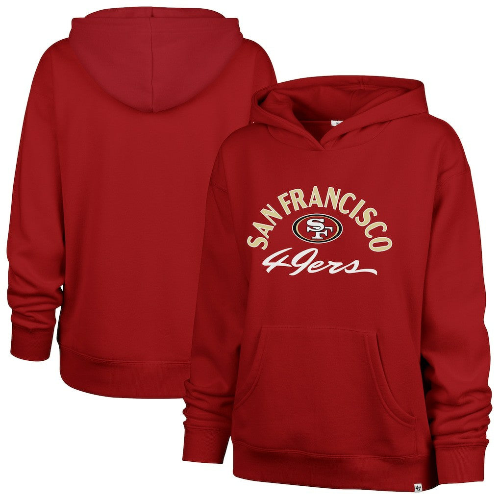 San Francisco 49ers '47 Women's Whirlwind Naomi Pullover Hoodie Scarlet