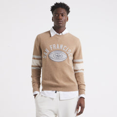 San Francisco 49ers x Todd Snyder Cashmere Crew Sweater Oatmeal
