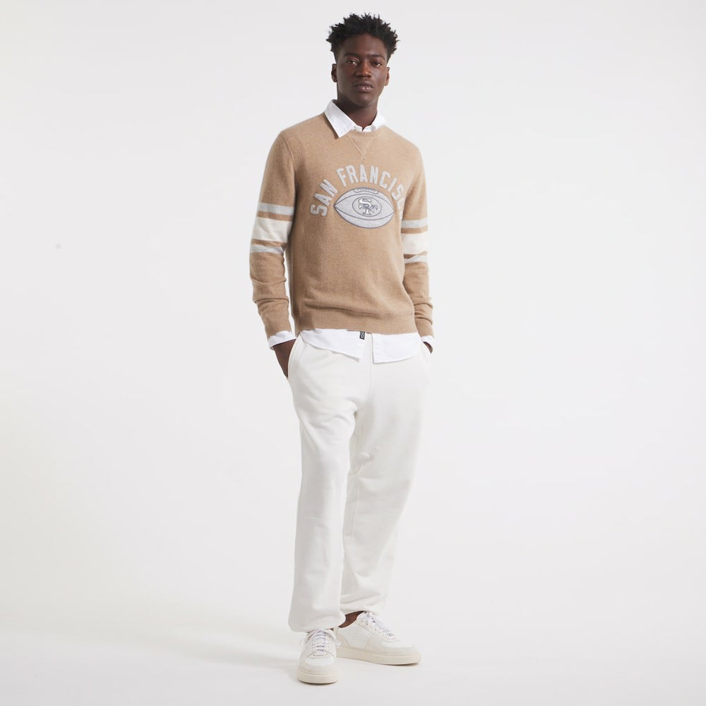 San Francisco 49ers x Todd Snyder Cashmere Crew Sweater Oatmeal