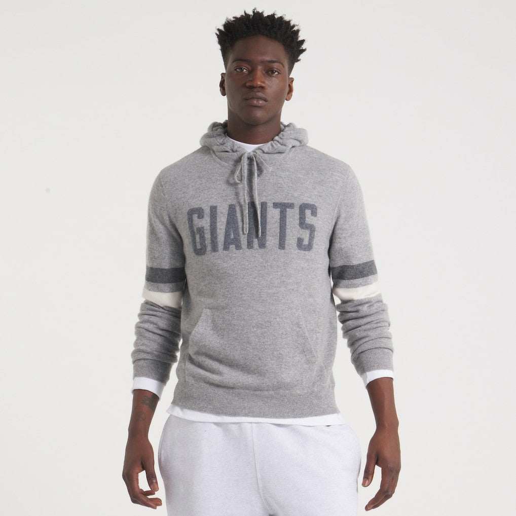 New York Giants x Todd Snyder Cashmere Hoodie Sweater Heather Charcoal