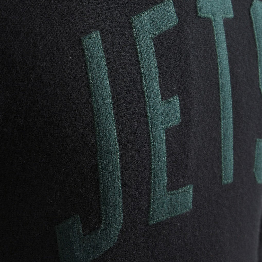New York Jets x Todd Snyder Cashmere Hoodie Sweater Heather Black