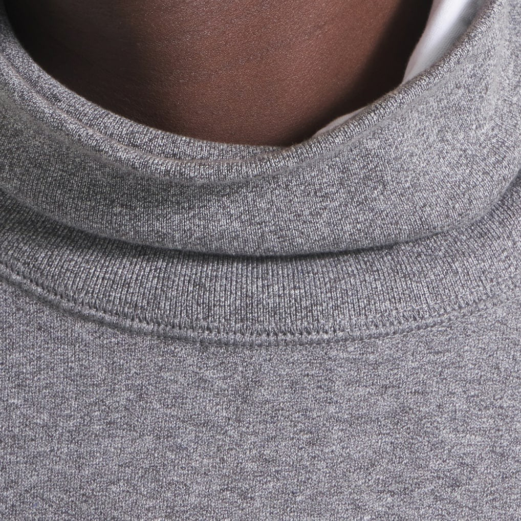 Kansas City Chiefs x Todd Snyder Relaxed Canadian Fleece Turtleneck Heather Gray