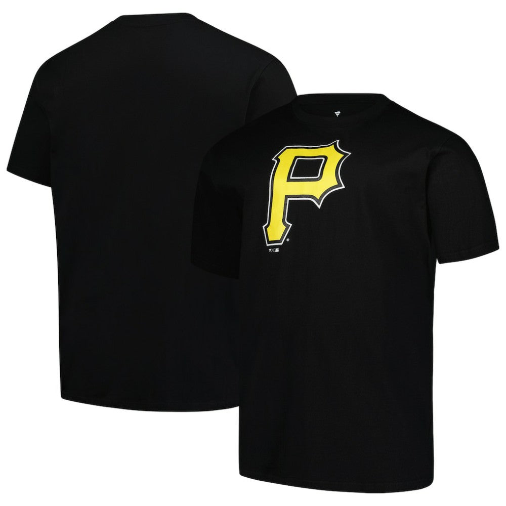 Pittsburgh Pirates Profile Big & Tall Primary Logo T-Shirt - Black T-shirts
