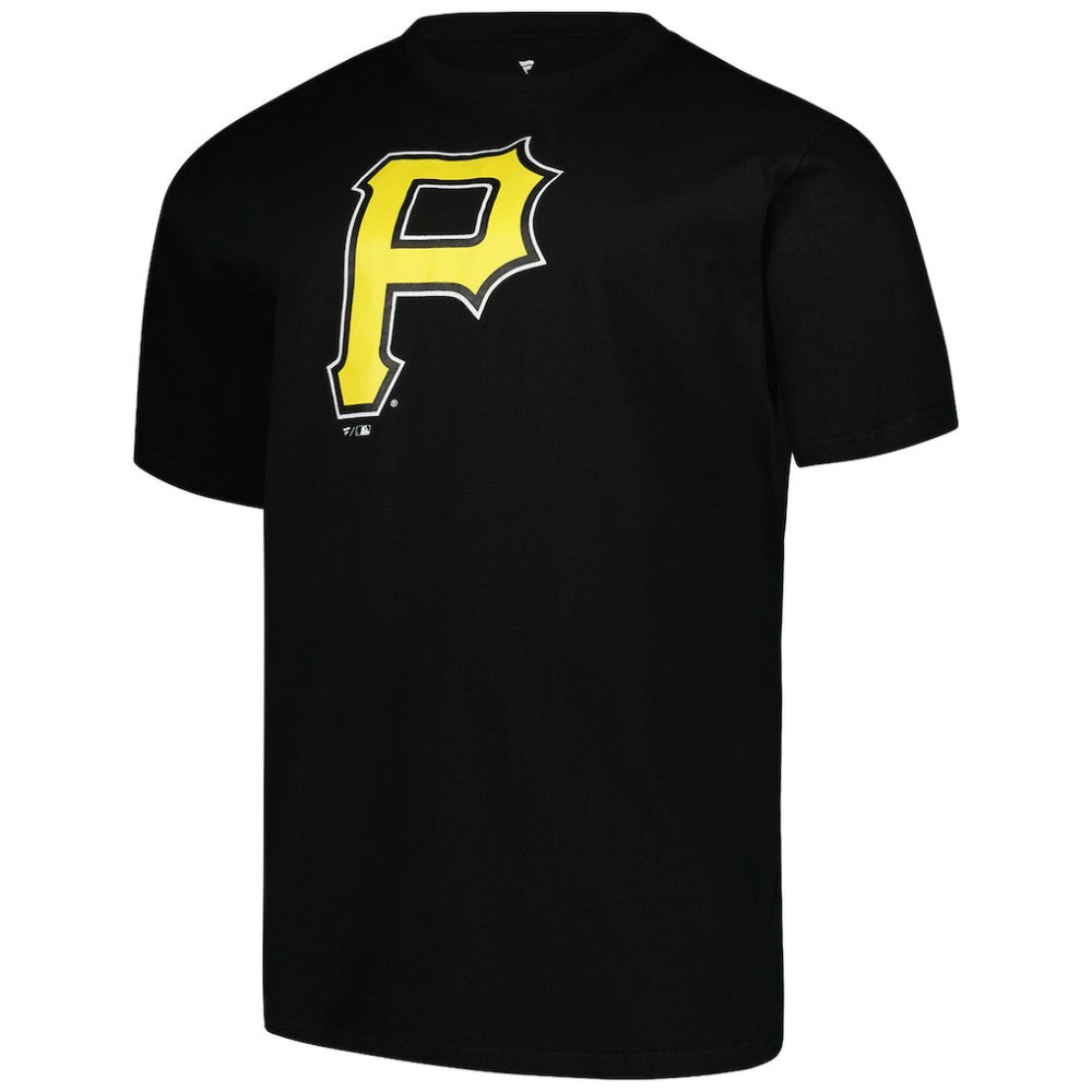 Pittsburgh Pirates Profile Big & Tall Primary Logo T-Shirt - Black T-shirts