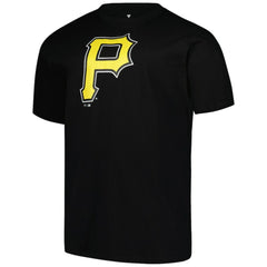 Pittsburgh Pirates Profile Big & Tall Primary Logo T-Shirt - Black T-shirts