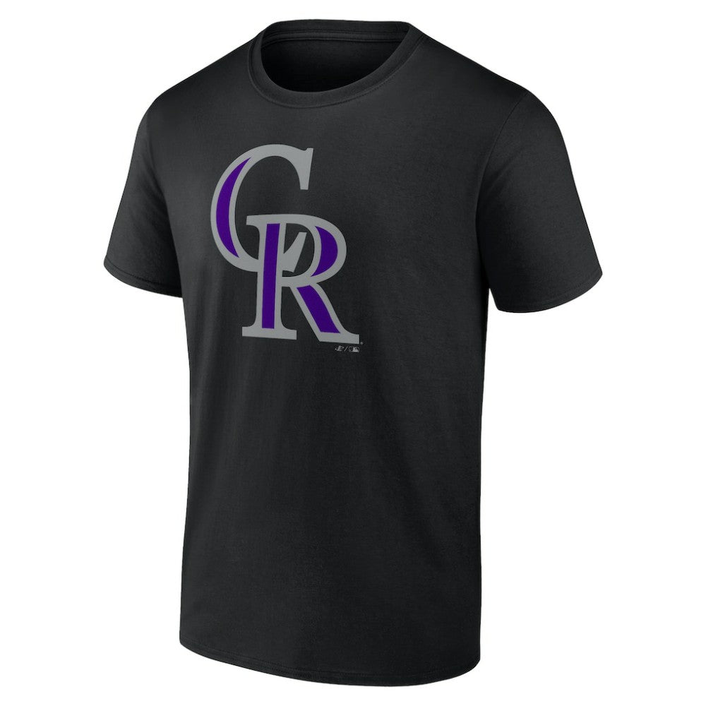 Colorado Rockies Profile Big & Tall Primary Logo T-Shirt - Black T-shirts