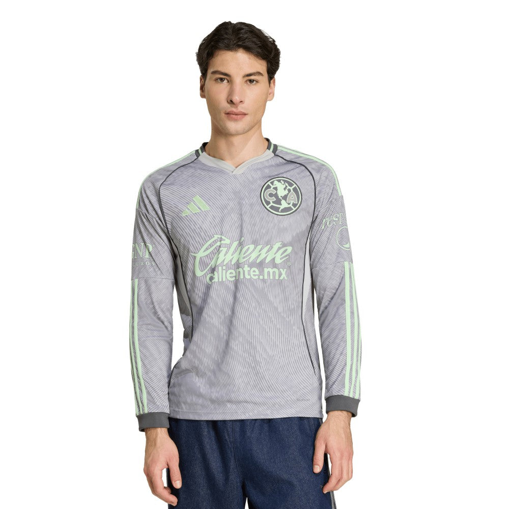 Club America 2025/26 Third Replica Long Sleeve Jersey Gray