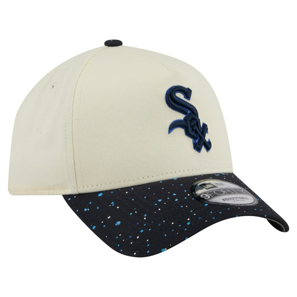 Chicago White Sox New Era Speckle A-Frame 9FORTY Adjustable Hat - Cream Hats