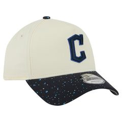 Cleveland Guardians New Era Speckle A-Frame 9FORTY Adjustable Hat - Cream Hats