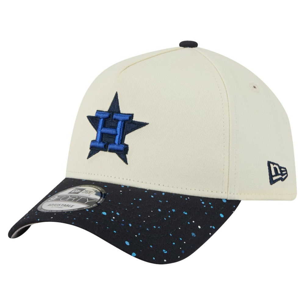 Houston Astros New Era Speckle A-Frame 9FORTY Adjustable Hat - Cream Hats
