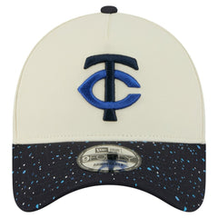 Minnesota Twins New Era Speckle A-Frame 9FORTY Adjustable Hat - Cream Hats