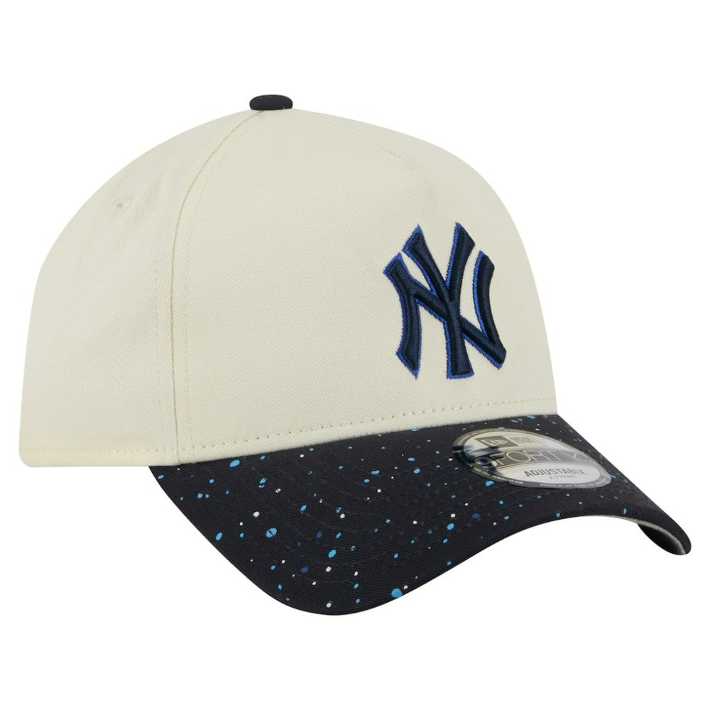 New York Yankees New Era Speckle A-Frame 9FORTY Adjustable Hat - Cream Hats