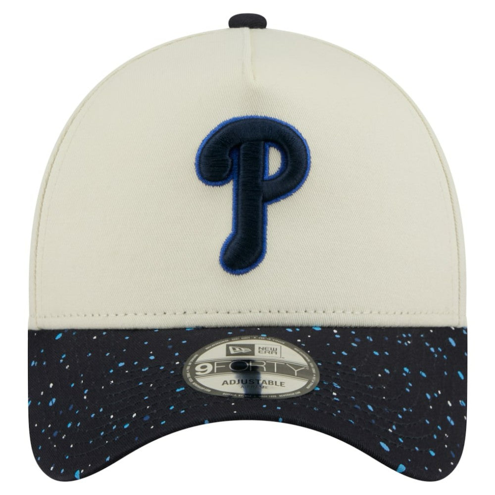 Philadelphia Phillies New Era Speckle A-Frame 9FORTY Adjustable Hat - Cream Hats