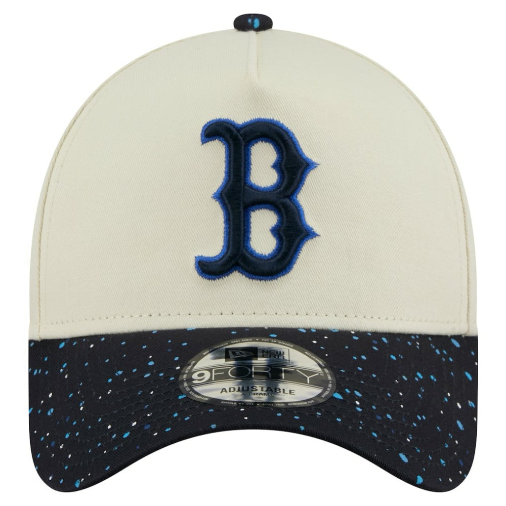 Boston Red Sox New Era Speckle A-Frame 9FORTY Adjustable Hat - Cream Hats