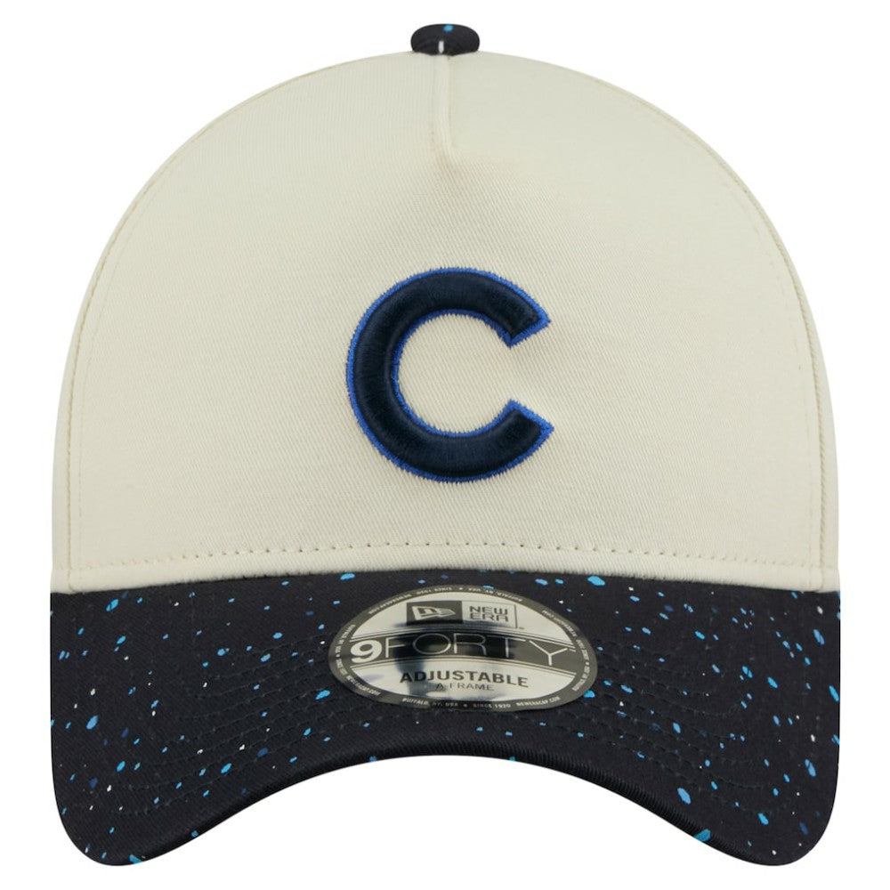 Chicago Cubs New Era Speckle A-Frame 9FORTY Adjustable Hat - Cream Hats