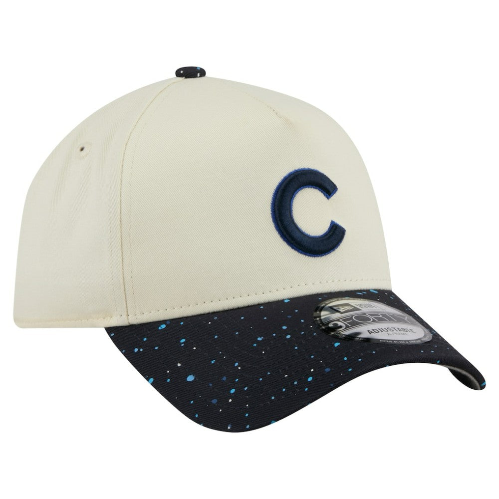 Chicago Cubs New Era Speckle A-Frame 9FORTY Adjustable Hat - Cream Hats