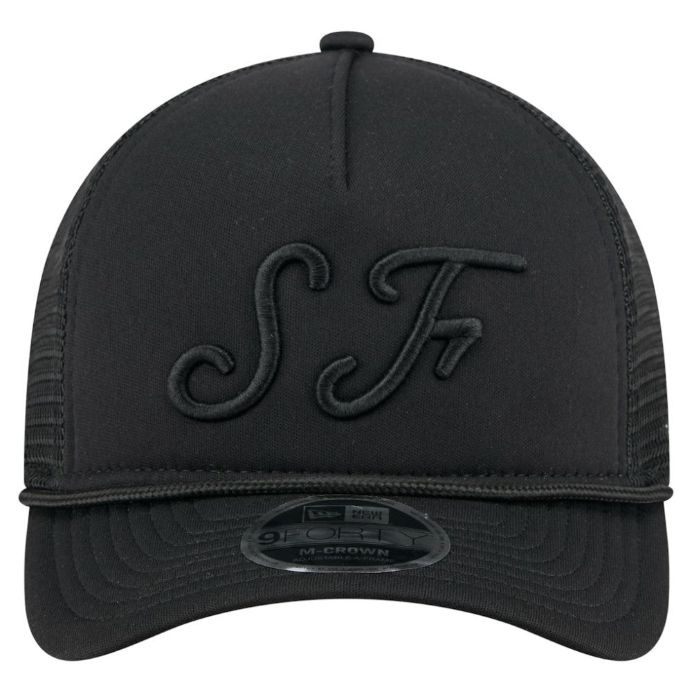 San Francisco Giants New Era City Initial 9FORTY A-Frame M-Crown Adjustable Trucker Hat - Black Hats
