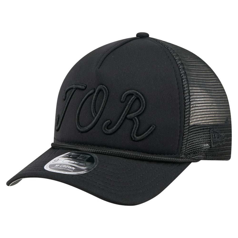 Toronto Blue Jays New Era City Initial 9FORTY A-Frame M-Crown Adjustable Trucker Hat - Black Hats