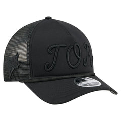 Toronto Blue Jays New Era City Initial 9FORTY A-Frame M-Crown Adjustable Trucker Hat - Black Hats