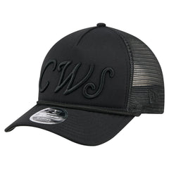 Chicago White Sox New Era City Initial 9FORTY A-Frame M-Crown Adjustable Trucker Hat - Black Hats