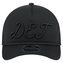 Detroit Tigers New Era City Initial 9FORTY A-Frame M-Crown Adjustable Trucker Hat - Black Hats