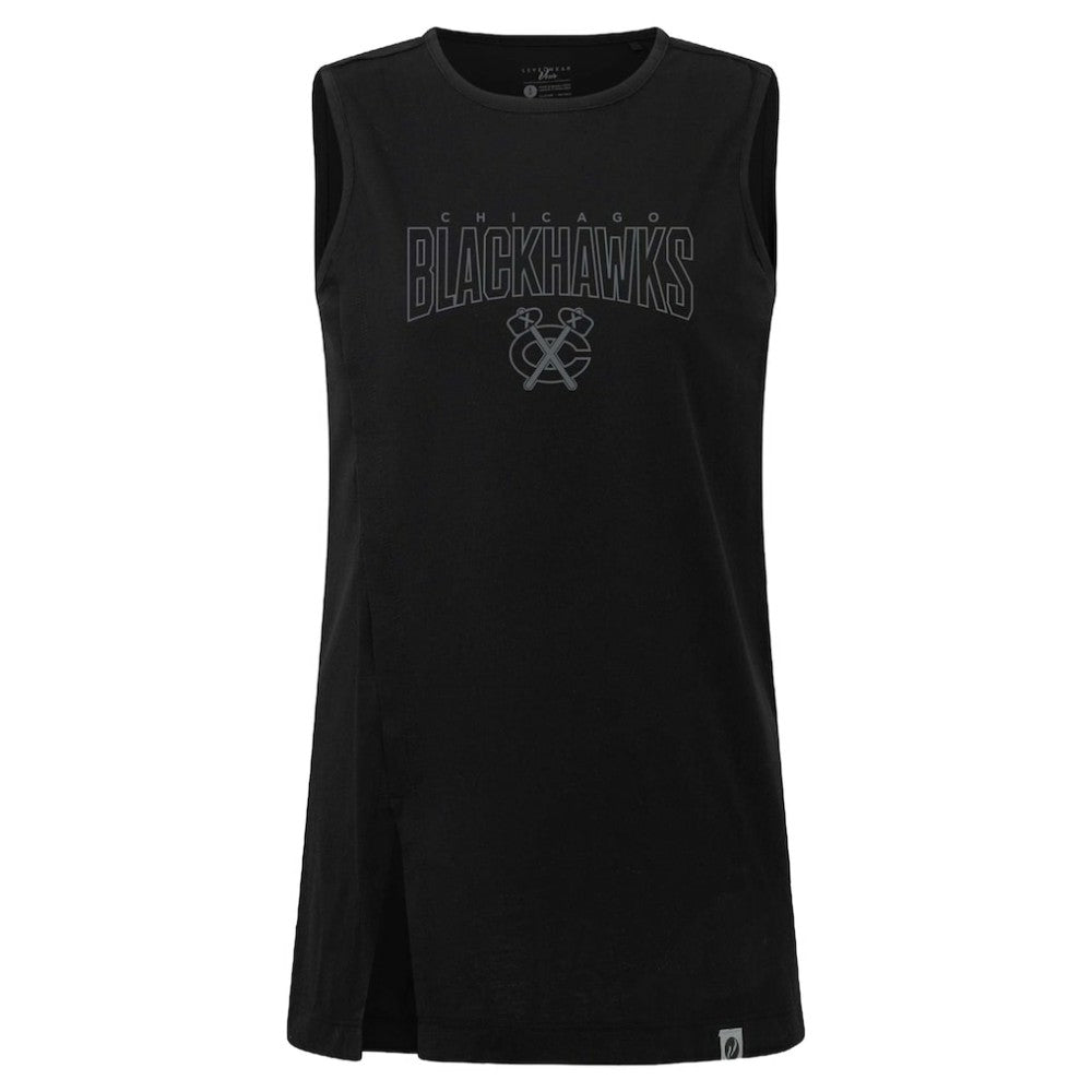 NHL Chicago Blackhawks Levelwear Women's Influx Darkmoon Tank Top - Black