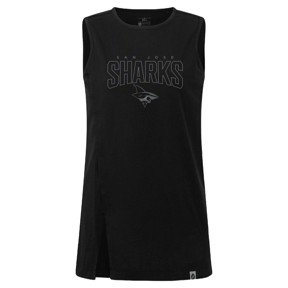 NHL San Jose Sharks Levelwear Women's Influx Darkmoon Tank Top - Black