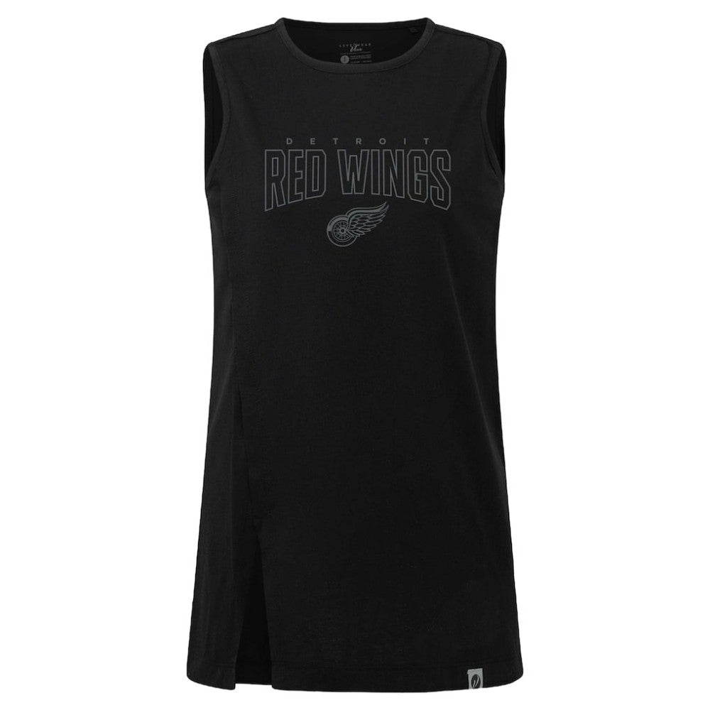 NHL Detroit Red Wings Levelwear Women's Influx Darkmoon Tank Top - Black