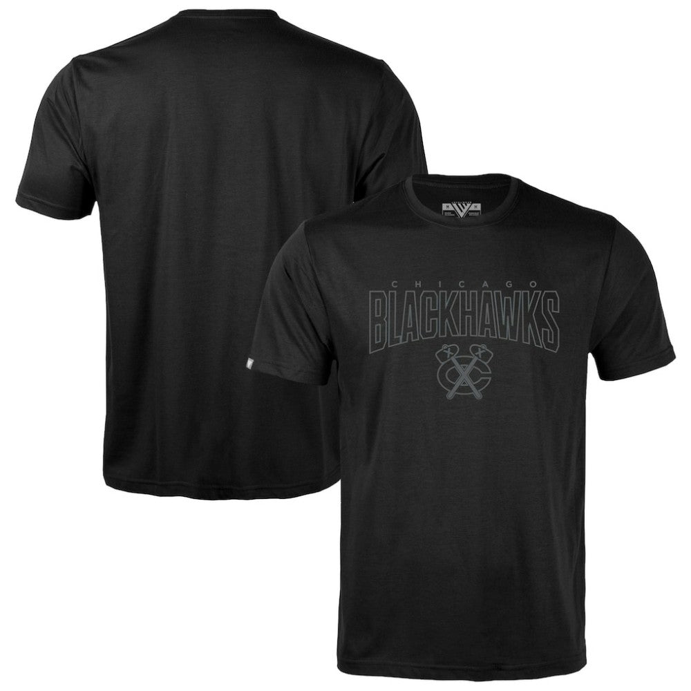 NHL Chicago Blackhawks Levelwear Richmond Darkmoon T-Shirt - Black